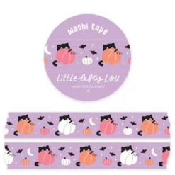 Sneaky Cat Behind Pumpkin Washi Tape