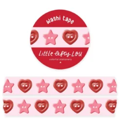 Star And Heart Buttons Washi Tape