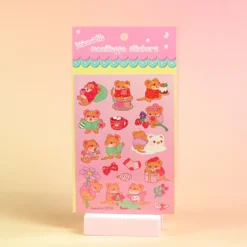 Stickersark A6 - Festive mice
