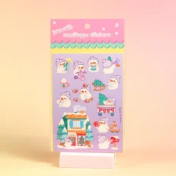 Stickersark A6 - Snowman doing stuff