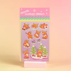 Stickersark A6 - Snowy deer