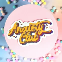 Stor sticker - Anxiety Club