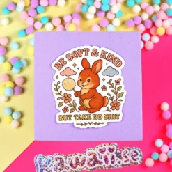 Stor Sticker - Be soft & kind