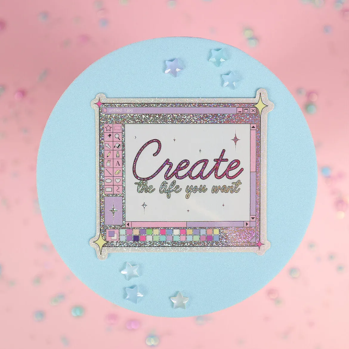 Stor sticker - Create the life you want