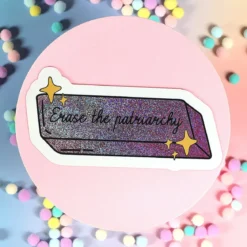 Stor sticker - Erase the patriarchy