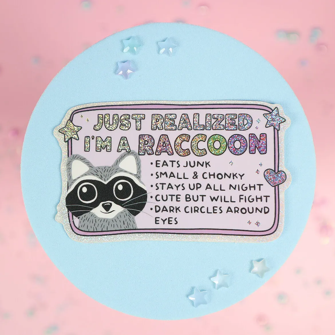 Stor sticker - I´m a raccoon