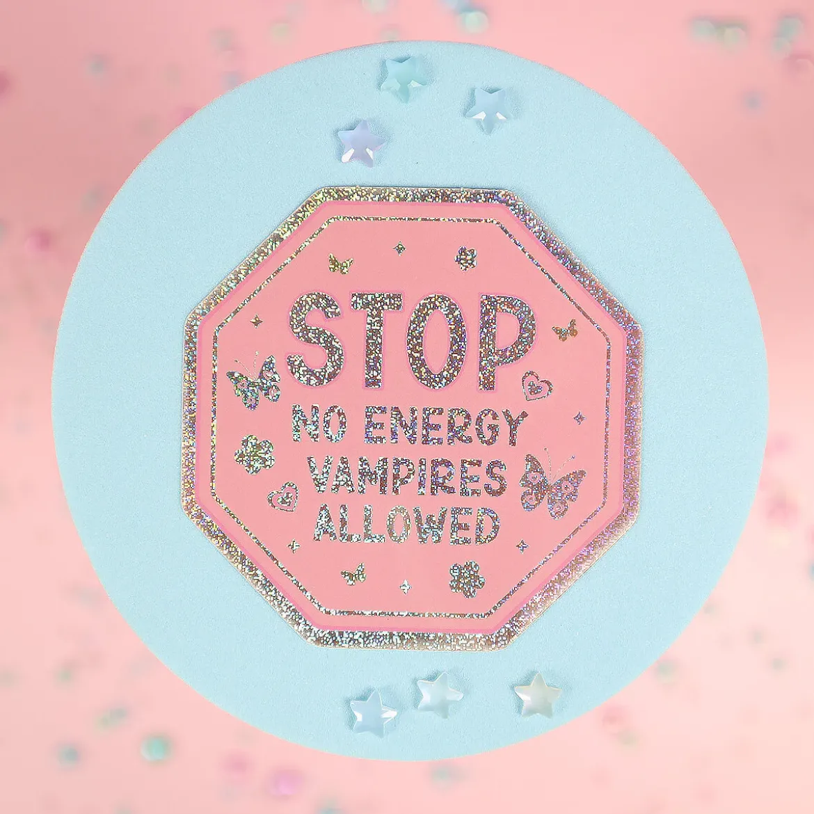 Stor sticker - No energy vampires