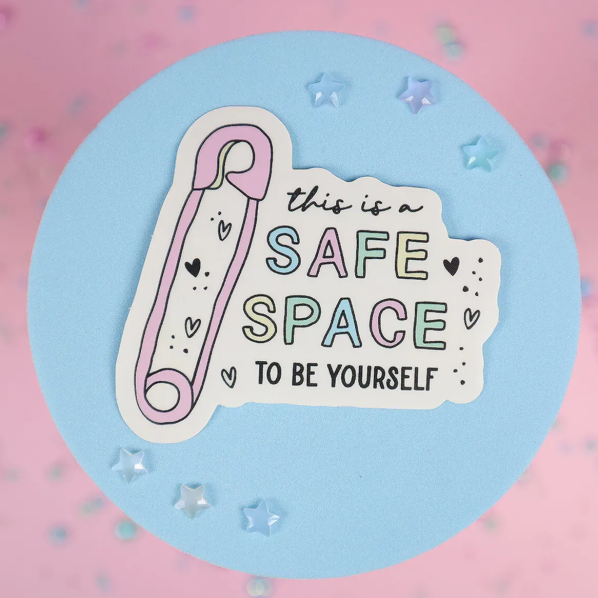 Stor sticker - Safe space