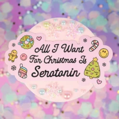 Stor sticker Serotonin christmas