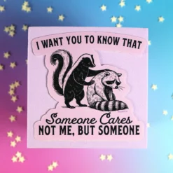Stor sticker - Someone cares