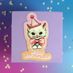 Stor sticker - Stable cat