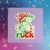 Stor transparent sticker - Festive as fuck