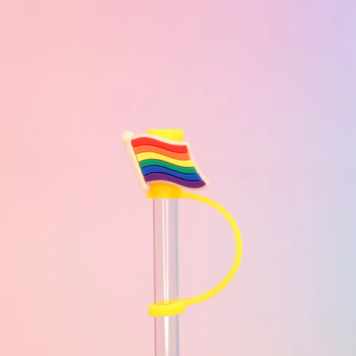 Straw topper - Rainbow flag