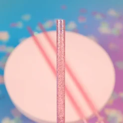 Sugrör - Glittrig rosa