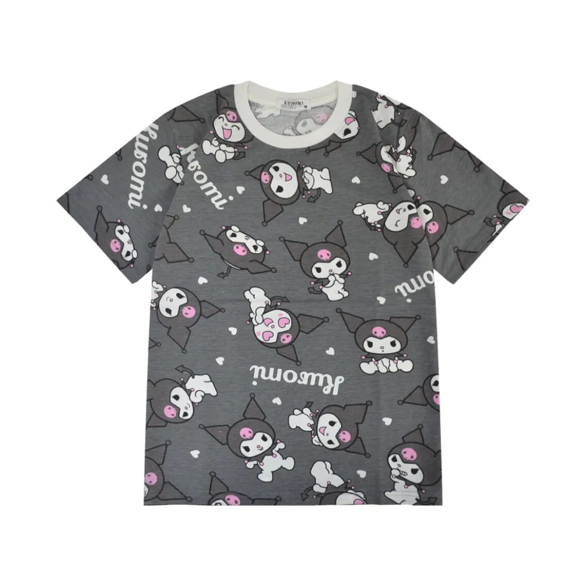 T-Shirt - Kuromi Allover Charcoal/White