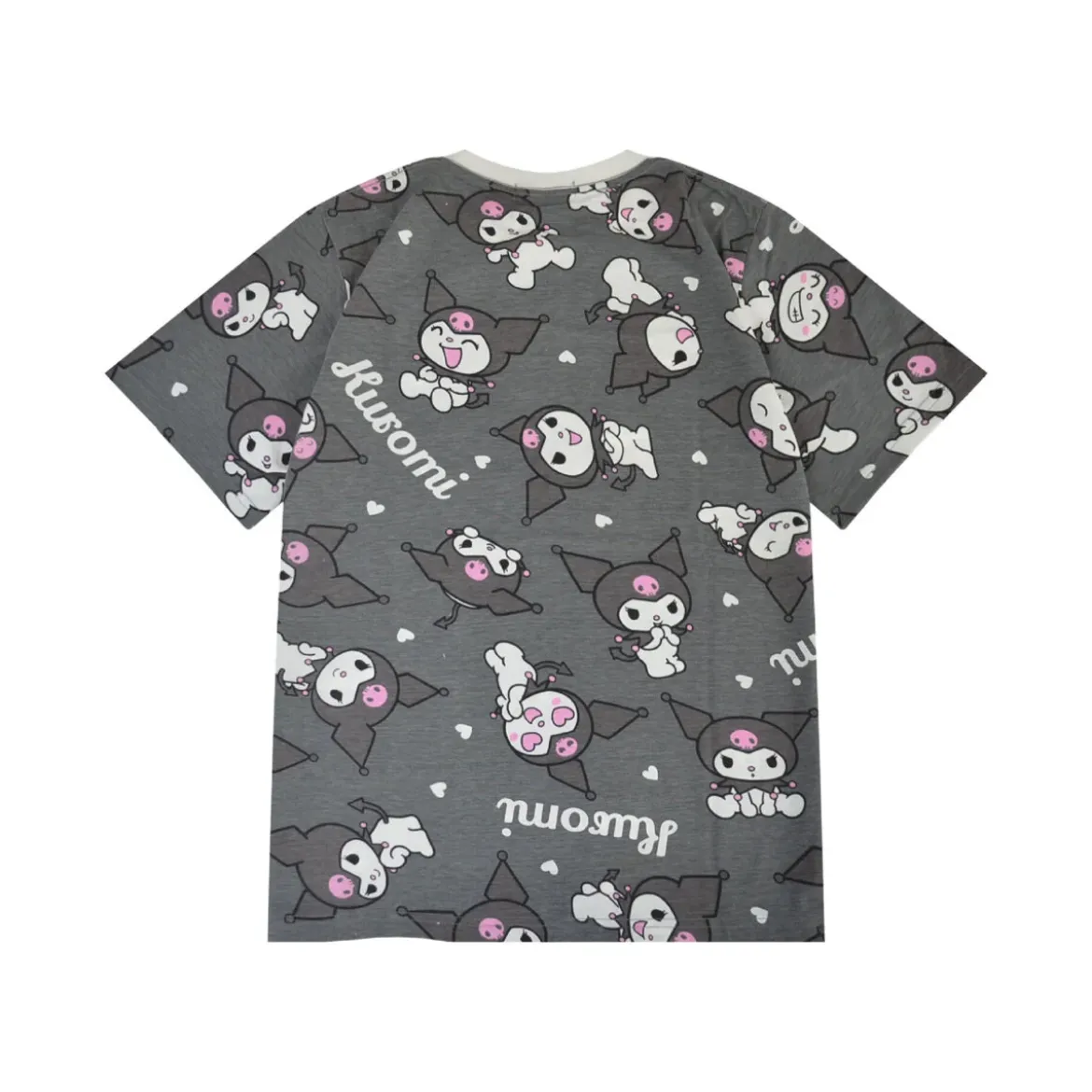 T-Shirt - Kuromi Allover Charcoal/White