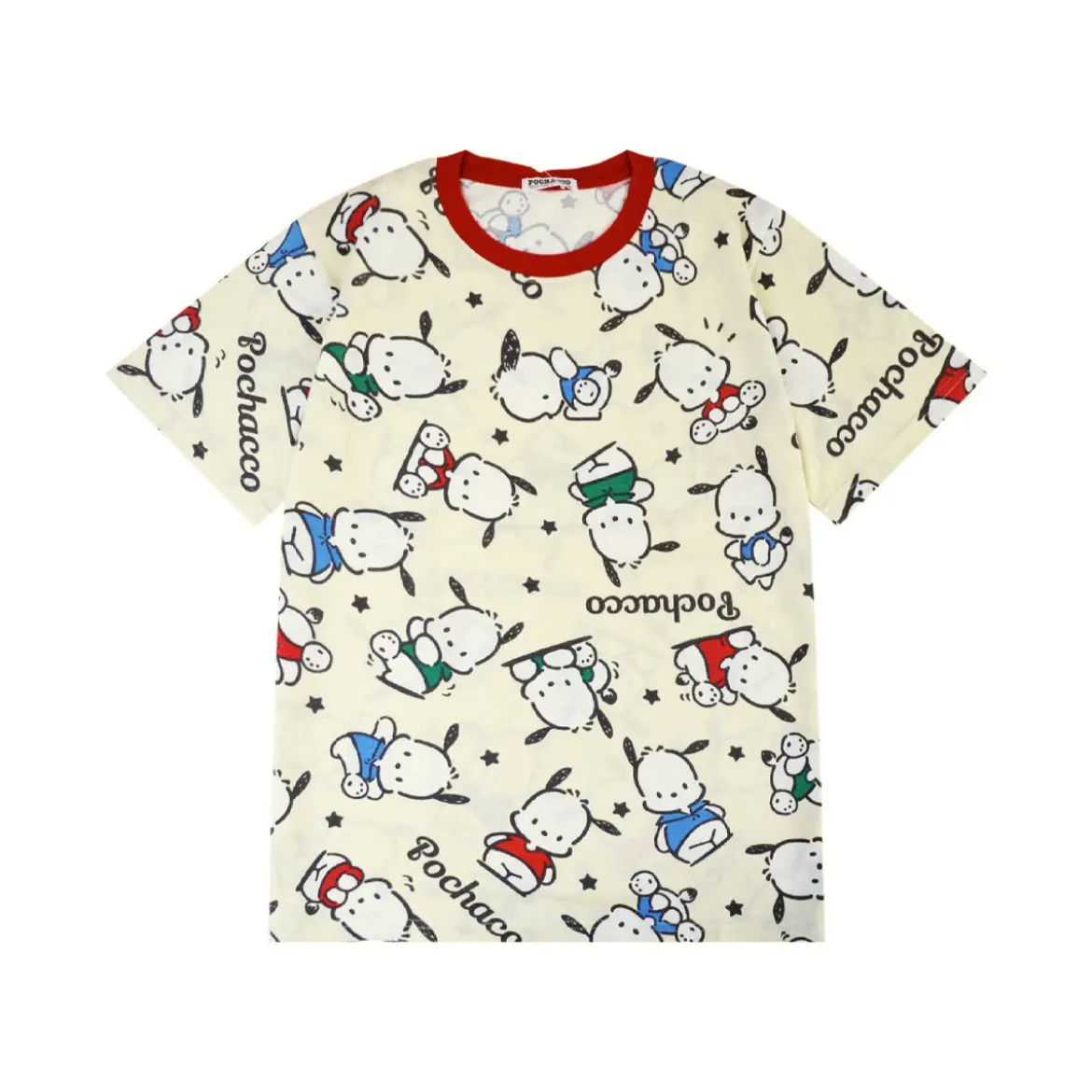 T-Shirt - Pochacco Allover Off-White/Red
